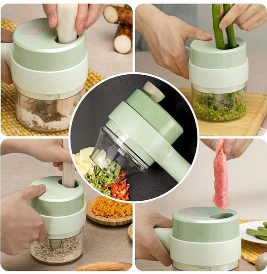 4 in 1 Portable Electric Vegetable Cutter Set
